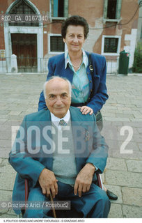 RELIGIONE EBRAICA TEOLOGIA POLITICA / ANDRE CHOURAQUI (ISRAELE), UNO DEI MASSIMI INTERPRETI DELLEBRAISMO INTERCONFESSIONALE / A VENEZIA IN CAMPO S. ANGELO / 2000 - ©Graziano Arici/Rosebud2 