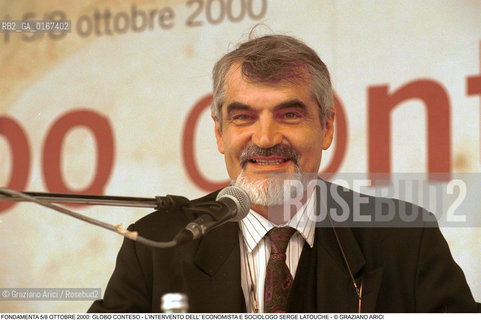 FONDAMENTA 5/8 OTTOBRE 2000: GLOBO CONTESO - ECONOMIA SOCIOLOGIA / LECONOMISTA E SOCIOLOGO SERGE LATOUCHE (FRANCIA) - ©Graziano Arici/Rosebud2 