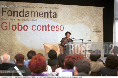 FONDAMENTA 5/8 OTTOBRE 2000: GLOBO CONTESO - LETTERATURA SOCIOLOGIA / LA SCRITTRICE E SOCIOLOGA FATEMA MERNISSI (MAROCCO) - ©Graziano Arici/Rosebud2