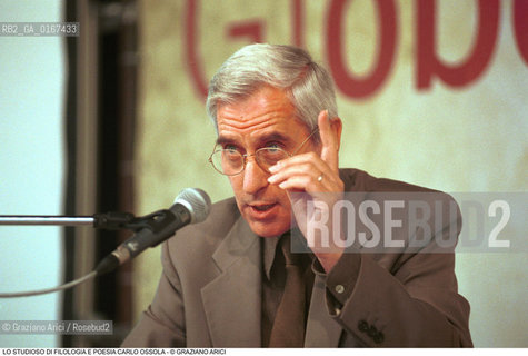 FONDAMENTA 5/8 OTTOBRE 2000: GLOBO CONTESO - LETTERATURA LINGUISTICA / LO STUDIOSO DI FILOLOGIA E POESIA CARLO OSSOLA (ITALIA) - ©Graziano Arici/Rosebud2 