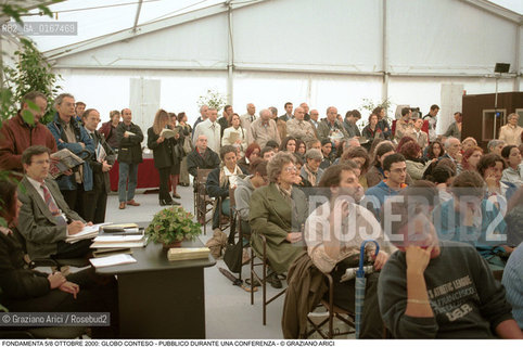 FONDAMENTA 5/8 OTTOBRE 2000: GLOBO CONTESO - PUBBLICO DURANTE UNA CONFERENZA - ©Graziano Arici/Rosebud2 