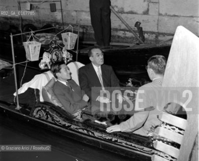 THE  CROWN PRINCE AKIHITO IN VENICE - 1950 © ARCHIVIO Graziano Arici/Rosebud2  / NOBILE / GONDOLA