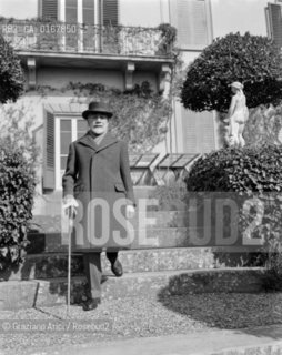 THE ART HISTORIAN AND COLLECTOR BERNHARD BERENSON AT HIS VILLA  AI TATTI  IN SETTIGNANO (FI)  - 1948 © ARCHIVIO Graziano Arici/Rosebud2  / ARTE / CRITICO / COLLEZIONISTA.