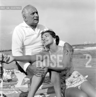 THE OPERA SINGER MARIA CALLAS ( KALOGEROPOULOS ) WITH HER HUSBAND GIOVAN BATTISTA MENEGHINI - VENICE - 195? © ARCHIVIO Graziano Arici/Rosebud2  / MUSICA / MUSICA LIRICA / CANTANTE