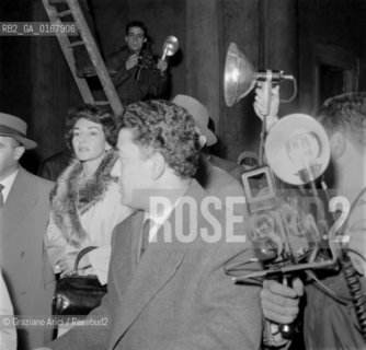 THE OPERA SINGER MARIA CALLAS ( KALOGEROPOULOS ) -ALLUDIENZA PER LA SEPARAZIONE DAL L MARITO MENEGHINI  - BRESCIA - 14 NOVEMBRE 1959 - © ARCHIVIO Graziano Arici/Rosebud2  / MUSICA / MUSICA LIRICA / CANTANTE