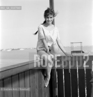 THE ACTRESS CLAUDIA CARDINALE   AT INTERNATIONAL FILM FESTIVAL  IN VENICE - 1958 - © ARCHIVIO Graziano Arici/Rosebud2  / ATTRICE / MOSTRA DEL CINEMA