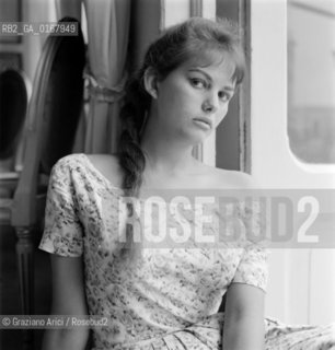 THE ACTRESS CLAUDIA CARDINALE   AT INTERNATIONAL FILM FESTIVAL  IN VENICE - 1958 - © ARCHIVIO Graziano Arici/Rosebud2  / ATTRICE / MOSTRA DEL CINEMA