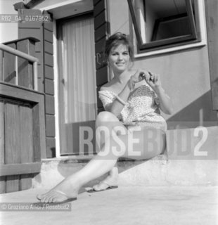 THE ACTRESS CLAUDIA CARDINALE   AT INTERNATIONAL FILM FESTIVAL  IN VENICE - 1958 - © ARCHIVIO Graziano Arici/Rosebud2  / ATTRICE / MOSTRA DEL CINEMA