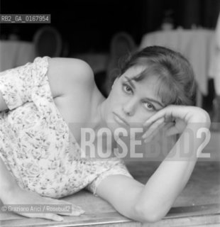 THE ACTRESS CLAUDIA CARDINALE   AT INTERNATIONAL FILM FESTIVAL  IN VENICE - 1958 - © ARCHIVIO Graziano Arici/Rosebud2  / ATTRICE / MOSTRA DEL CINEMA