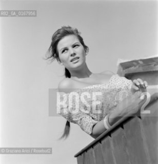 THE ACTRESS CLAUDIA CARDINALE   AT INTERNATIONAL FILM FESTIVAL  IN VENICE - 1958 - © ARCHIVIO Graziano Arici/Rosebud2  / ATTRICE / MOSTRA DEL CINEMA