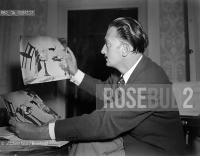 THE PAINTER SALVADOR DALI - VENICE - 1948 - © ARCHIVIO Graziano Arici/Rosebud2  / ARTE / PITTORE /