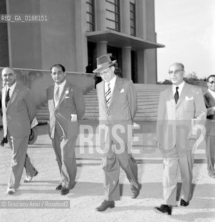 THE ITALIAN POLITICIAN ALCIDE DE GASPERI IN LIDO ( VENICE) - APRIL 1948 © ARCHIVIO Graziano Arici/Rosebud2 