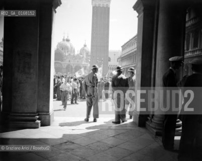 MEETING OF THE ITALIAN POLITICIAN ALCIDE DE GASPERI IN VENICE - APRIL 1948 © ARCHIVIO Graziano Arici/Rosebud2 
