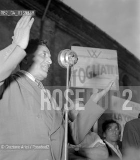 THE SECRETARY OF THE C.G.I.L. ( ITALIAN TADE-UNION ) GIUSEPPE DI VITTORIO - VENICE - 195? © ARCHIVIO Graziano Arici/Rosebud2  / POLITICA / SINDACATO