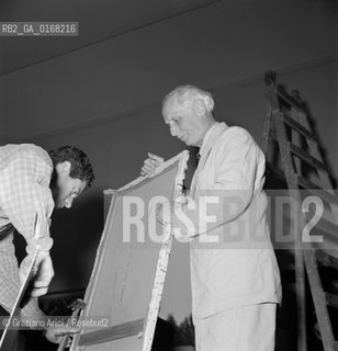 THE ARTIST PAINTER AND SCULPTOR MAX ERNST - VENEZIA - 1954 - © ARCHIVIO Graziano Arici/Rosebud2  / ARTE / PITTORE / SCULTORE