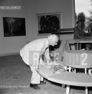 THE ARTIST PAINTER AND SCULPTOR MAX ERNST - VENEZIA - 1954 - © ARCHIVIO Graziano Arici/Rosebud2  / ARTE / PITTORE / SCULTORE