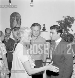 THE ART COLLECTOR PEGGY GUGGENHEIM AT HER HOME IN VENICE WITH THE COUNT PAOLO BAROZZI - 196? - © ARCHIVIO Graziano Arici/Rosebud2  / ARTE / COLLEZIONISTA / NOBILI