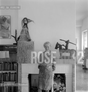 THE ART COLLECTOR PEGGY GUGGENHEIM AT HER HOME IN VENICE - 196? - © ARCHIVIO Graziano Arici/Rosebud2  / ARTE / COLLEZIONISTA