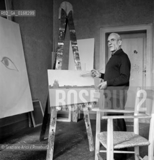 THE PAINTER VIRGILIO GUIDI - VENICE - 1970 © ARCHIVIO Graziano Arici/Rosebud2  / ARTE / PITTORE