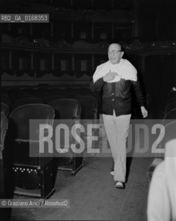 THE  COMPOSER IGOR STRAVINSKIJ DURING THE REHEARSAL OF THE OPERA THE RAKES PROGRESS AT THE THEATRE LA SCALA IN MILAN (ITALY) - 1951 -  © ARCHIVIO Graziano Arici/Rosebud2  / MUSICA / COMPOSITORE / TEATRO LA SCALA  / PROVE