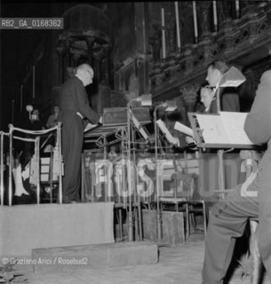 THE  COMPOSER IGOR STRAVINSKIJ AT THE CONCERT IN SAINT MARK CHURCH IN VENICE - 1956-  © ARCHIVIO Graziano Arici/Rosebud2  / MUSICA / COMPOSITORE / SAN MARCO / CHIESA / CONCERTO
