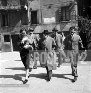 THE  COMPOSER IGOR STRAVINSKIJ WITH ANTONIO PIOVESAN IN VENICE - 1956-  © ARCHIVIO Graziano Arici/Rosebud2  / MUSICA / COMPOSITORE
