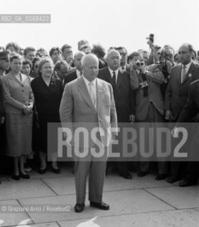 THE RUSSIAN STATESMAN AND PRESIDENT NIKITA SERGEYEVICH KHRUSHCHEV IN THE LAGER OF MAUTHAUSEN  WITH HIS WIFE  ( AUSTRIA ) - 196?  © ARCHIVIO Graziano Arici/Rosebud2  / POLITICA / KRUSCEV / CHRUSCEV