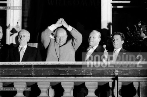 THE RUSSIAN STATESMAN AND PRESIDENT NIKITA SERGEYEVICH KHRUSHCHEV IN THE LAGER OF MAUTHAUSEN  WITH HIS WIFE  ( AUSTRIA ) - 196?  © ARCHIVIO Graziano Arici/Rosebud2  / POLITICA / KRUSCEV / CHRUSCEV