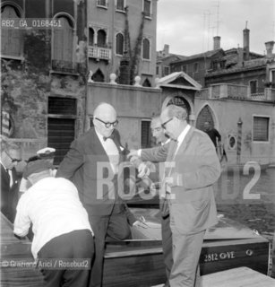 THE ARCHITECT, TOWN - PLANNER AND PAINTER LE CORBUSIER (CHARLES-EDOUARD JEANNERET)  IN VENICE - 1965 - © ARCHIVIO Graziano Arici/Rosebud2  / ARCHITETTO / URBANISTA / PITTORE / ARCHITETTURA / ARTE