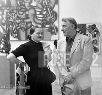 THE PAINTER FERNAND LEGER WITH HIS WIFE NADIA - VENICE - 1952 - © ARCHIVIO Graziano Arici/Rosebud2  / ARTE / PITTORE
