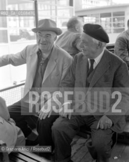 THE PAINTERS FERNAND LEGER AND CARLO CARRA - VENICE - 1952 - © ARCHIVIO Graziano Arici/Rosebud2  / ARTE / PITTORE