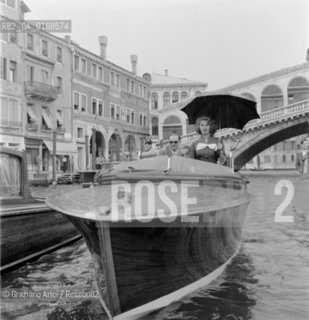 THE  ACTRESS SOPHIA LOREN  IN VENICE - 1955 - © ARCHIVIO Graziano Arici/Rosebud2  / ATTRICE / MOTOSCAFO /