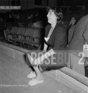 THE ACTRESS ANNA MAGNANI IN A THEATER IN S.REMO (ITALY) DURING THE REPETITION OF A MUSICAL - 1953  © ARCHIVIO Graziano Arici/Rosebud2  / LATTRICE / CINEMA