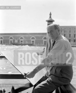 THE PAINTER AND SCULPTOR JOAN MIRO - VENICE - 1952 - © ARCHIVIO Graziano Arici/Rosebud2  / ARTE / PITTORE / SCULTORE