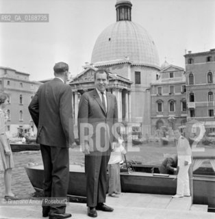 THE US SENATOR RICHARD NIXON IN VENICE- 1963 © ARCHIVIO Graziano Arici/Rosebud2  / POLITICA / SENATORE