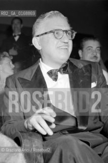 THE PRODUCER DAVID O. SELZNICK AT INTERNATIONAL FILM FESTIVAL OF VENICE - 1950 © ARCHIVIO Graziano Arici/Rosebud2  / CINEMA / PRODUTTORE / MOSTRA DEL CINEMA
