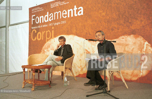 FONDAMENTA 14/17 GIUGNO 2001: CORPI - LO STORICO ANTONIO RIGO (ITALIA) CON DANIELE DEL GIUDICE  - ©Graziano Arici/Rosebud2