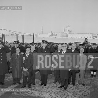 POLITICA /  GIUDECCA / ANNIVERSARIO DELLA BEFFA DI BUCCARI / SINDACO FAVARETTO-FISCA / MILITARI SOLDATI / 10 FEBBRAIO 1968  - © ARCHIVIO Graziano Arici/Rosebud2 