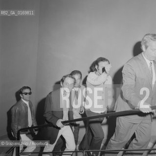CINEMA PROTESTA SINISTRA / CONTESTAZIONE ALLA MOSTRA / I REGISTI PIERPAOLO PASOLINI,  CITTO MASELLI E GILLO PONTECORVO / MOSTRA INTERNAZIONALE DARTE CINEMATOGRAFICA, BIENNALE 1968 - © ARCHIVIO Graziano Arici/Rosebud2 