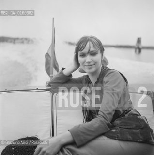 CINEMA / LATTRICE ANNA KARINA IN MOTOSCAFO / FILM LALLIANCE / MOSTRA INTERNAZIONALE DARTE CINEMATOGRAFICA, BIENNALE 1970 - © ARCHIVIO Graziano Arici/Rosebud2 