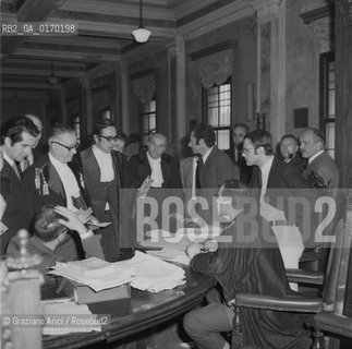 GIORNALISTA/ AVVOCATI / PROCESSO MONTANELLI /1971 © ARCHIVIO Graziano Arici/Rosebud2 