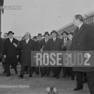 PODGORNY, NIKOLAI VIKTOROVICH /  POLITICA /  PRESIDENTE DELLURSS (RUSSIA) IN VISITA A VENEZIA / SINDACO FAVARETTO-FISCA /  1967  - © ARCHIVIO Graziano Arici/Rosebud2 