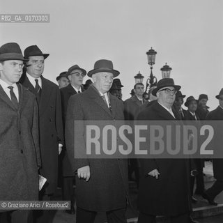 PODGORNY, NIKOLAI VIKTOROVICH /  POLITICA /  PRESIDENTE DELLURSS (RUSSIA) IN VISITA A VENEZIA / SINDACO FAVARETTO-FISCA /  1967  - © ARCHIVIO Graziano Arici/Rosebud2 