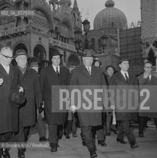 PODGORNY, NIKOLAI VIKTOROVICH /  POLITICA /  PRESIDENTE DELLURSS (RUSSIA) IN VISITA A VENEZIA / SINDACO FAVARETTO-FISCA /  1967  - © ARCHIVIO Graziano Arici/Rosebud2 