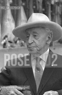 MUSICA CLASSICA / IL PIANISTA ARTHUR RUBINSTEIN (POLONIA/USA) A VENEZIA / CON CAPPELLO / 1979 - © ARCHIVIO Graziano Arici/Rosebud2 