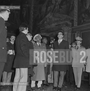 POLITICA /  LIMPERATORE DETIOPIA HAILE SELASSIE  IN VISITA A VENEZIA / CON IL SINDACO LONGO / A PALAZZO DUCALE / 1970 - © ARCHIVIO Graziano Arici/Rosebud2 