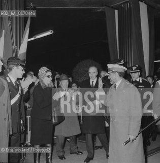POLITICA /  LIMPERATORE DETIOPIA HAILE SELASSIE  IN VISITA A VENEZIA / CON IL SINDACO LONGO /  1970 - © ARCHIVIO Graziano Arici/Rosebud2 
