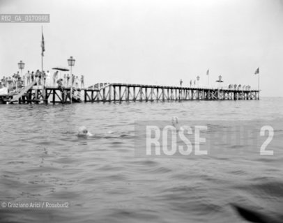 THE STATESMAN WINSTON CHURCHILL  IN LIDO OF VENICE - 1951 © ARCHIVIO Graziano Arici/Rosebud2  / POLITICA /