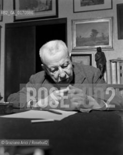 THE HISTORIAN, PHILOSOPHER AND CRITIC BENEDETTO CROCE - NAPLES - 1947 © ARCHIVIO Graziano Arici/Rosebud2  / LETTERATURA / FILOSOFIA / CRITICO