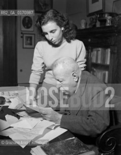THE HISTORIAN, PHILOSOPHER AND CRITIC BENEDETTO CROCE - NAPLES - 1947 © ARCHIVIO Graziano Arici/Rosebud2  / LETTERATURA / FILOSOFIA / CRITICO